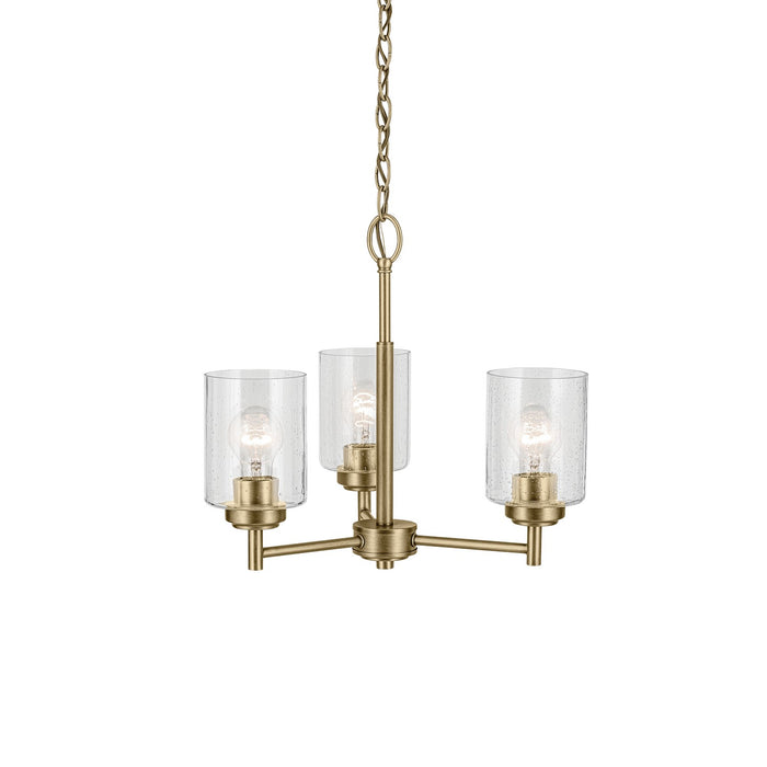 Kichler - 44029NBR - Three Light Mini Chandelier - Winslow - Natural Brass