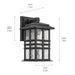 Kichler - 49829BKT - One Light Outdoor Wall Mount - Beacon Square - Textured Black
