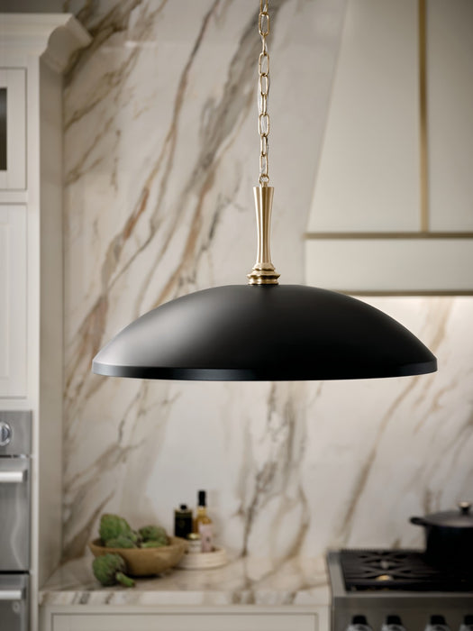 Kichler - 52638BK - One Light Pendant - Delarosa - Black