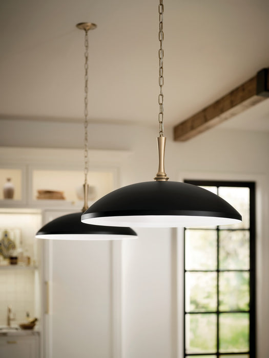 Kichler - 52638BK - One Light Pendant - Delarosa - Black