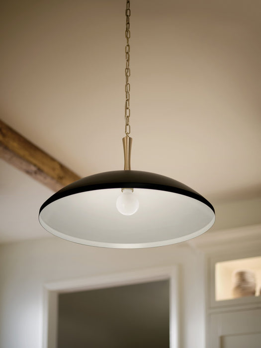 Kichler - 52638BK - One Light Pendant - Delarosa - Black