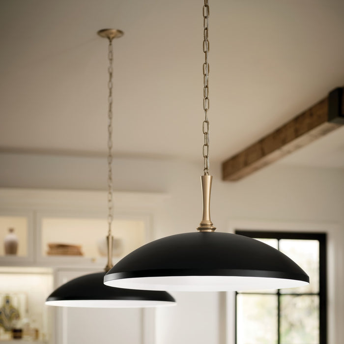 Kichler - 52638BK - One Light Pendant - Delarosa - Black