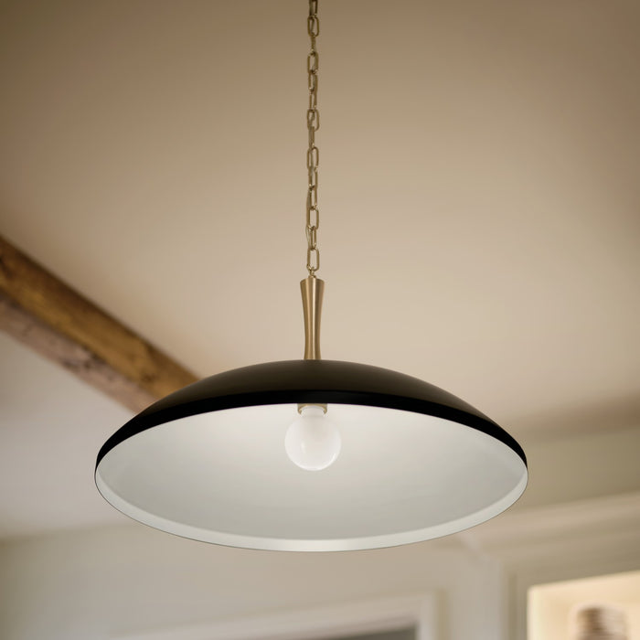 Kichler - 52638BK - One Light Pendant - Delarosa - Black