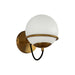 Alora - WV458107AGOP - One Light Wall Vanity - Alba - Aged Brass/Opal Glass