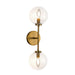 Alora - WV549220AGCL - Two Light Wall Vanity - Cassia - Aged Brass/Clear Glass