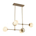 Alora - CH407342BGGO - Four Light Chandelier - Fiore - Brushed Gold/Glossy Opal Glass