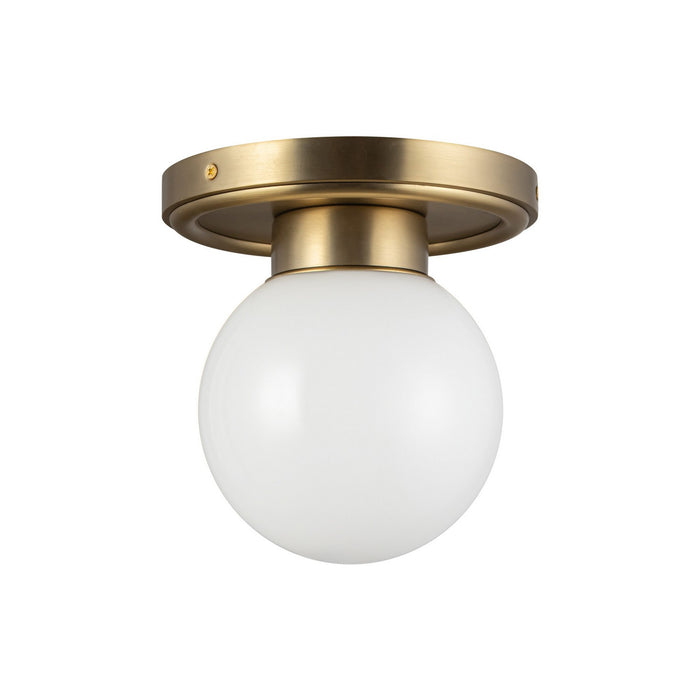 Alora - SF407306BGGO - One Light Semi-Flush Mount - Fiore - Brushed Gold/Glossy Opal Glass