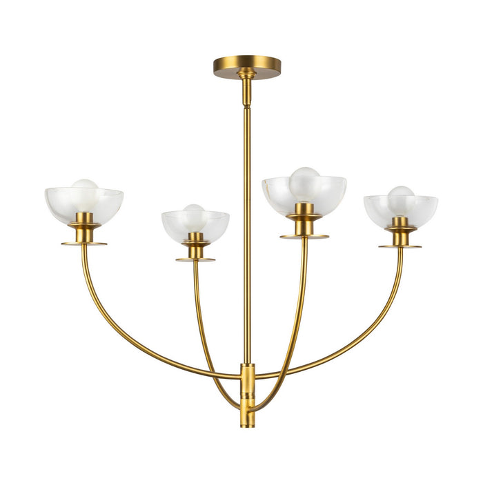 Alora - CH515226BGCL - Four Light Chandelier - Sylvia - Brushed Gold/Clear Glass