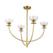 Alora - CH515226BGCL - Four Light Chandelier - Sylvia - Brushed Gold/Clear Glass