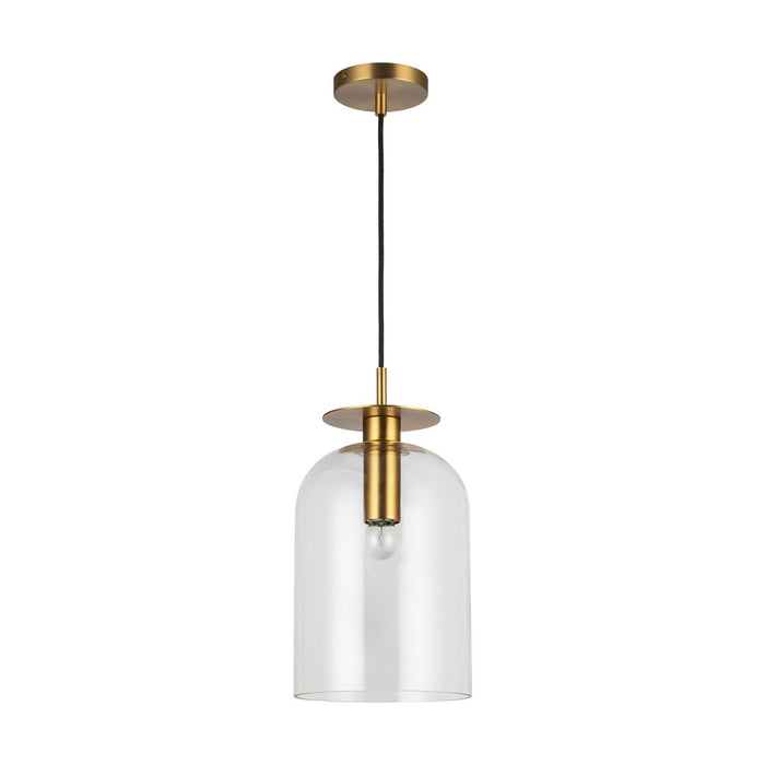 Alora - PD515408BGCL - One Light Pendant - Sylvia - Brushed Gold/Clear Glass