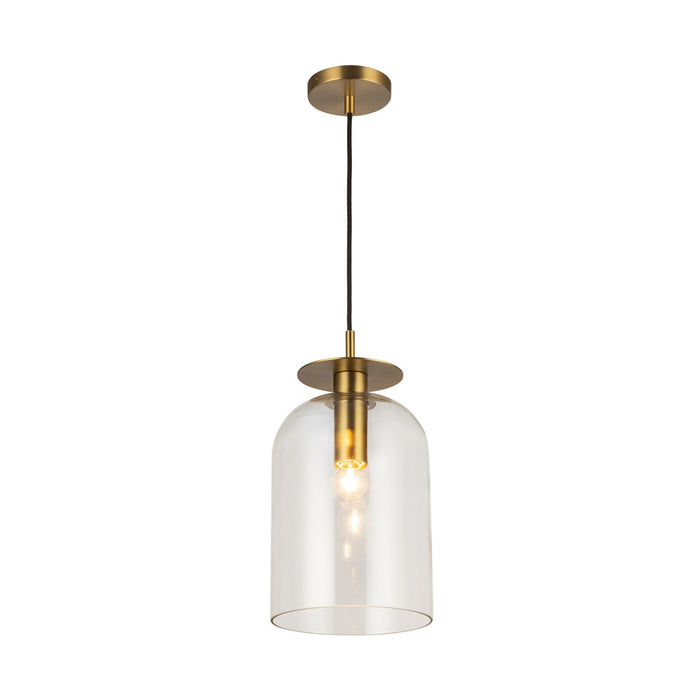 Alora - PD515408BGCL - One Light Pendant - Sylvia - Brushed Gold/Clear Glass