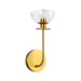 Alora - WV515205BGCL - One Light Wall Vanity - Sylvia - Brushed Gold/Clear Glass