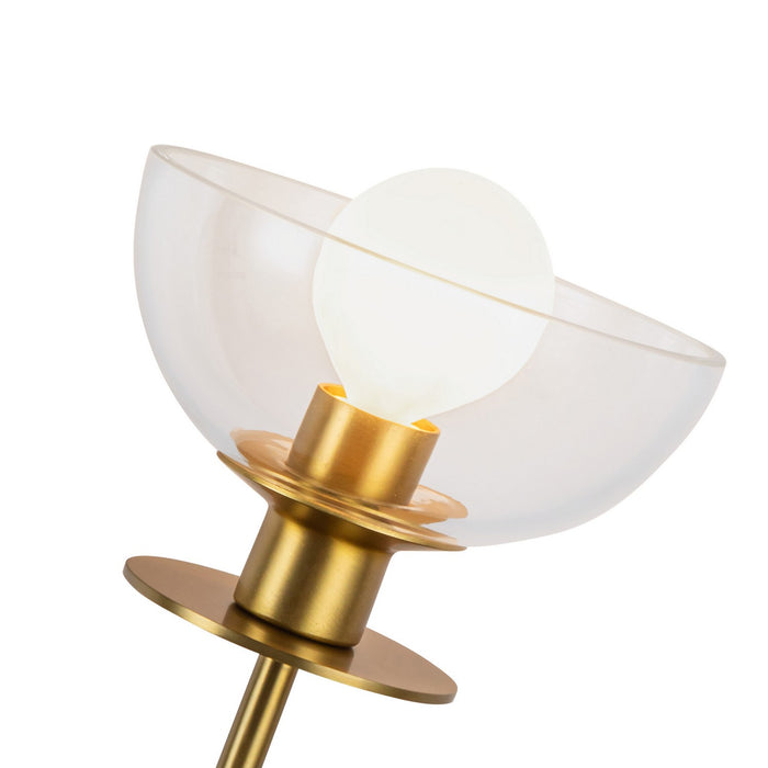 Alora - WV515205BGCL - One Light Wall Vanity - Sylvia - Brushed Gold/Clear Glass