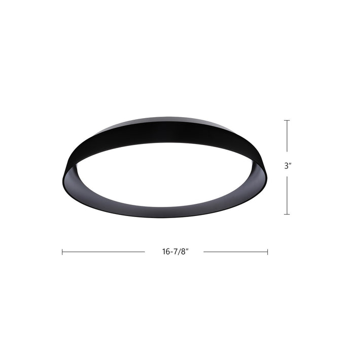 Kuzco Lighting - FM43117-BK-5CCT - LED Flush Mount - Hampton - Black