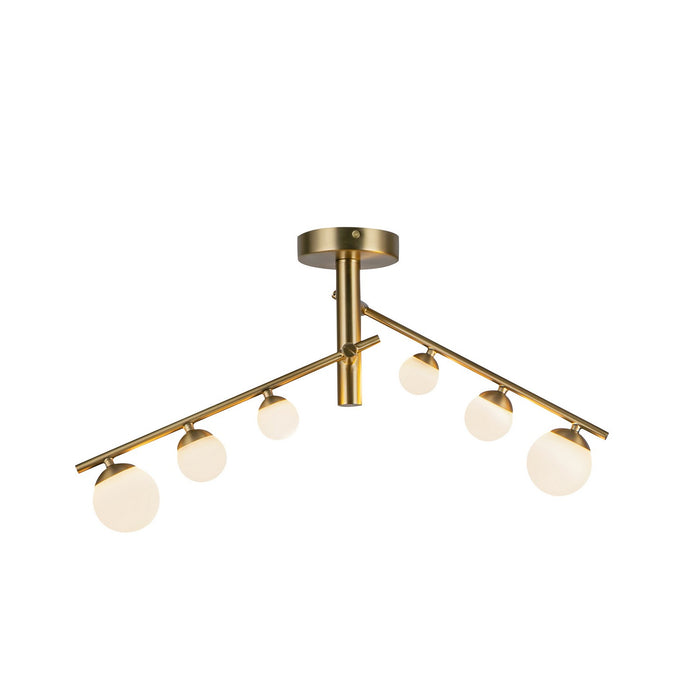 Kuzco Lighting - SF55525-BG/OP - LED Semi-Flush Mount - Juniper - Brushed Gold/Opal Glass