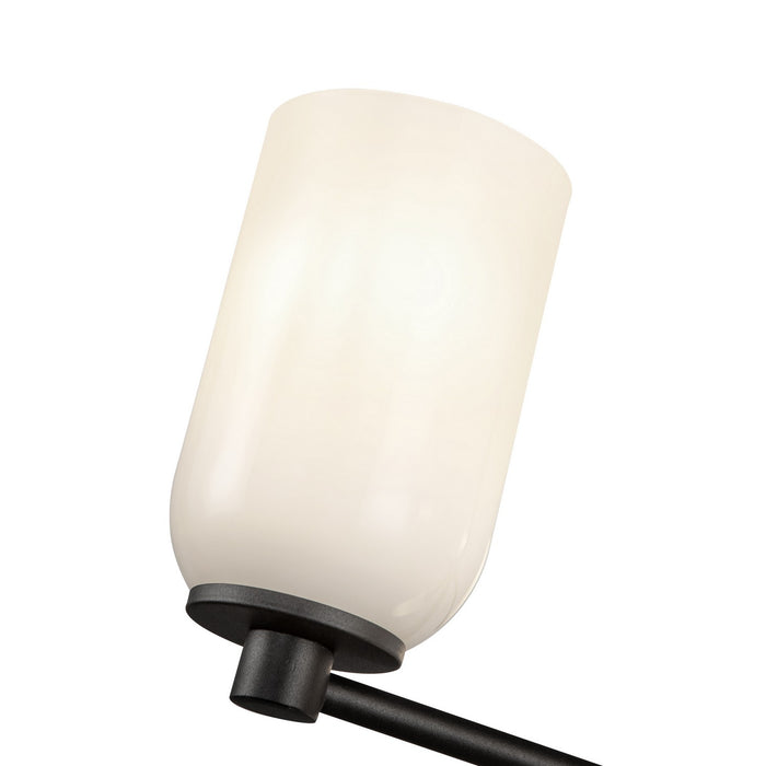 Kuzco Lighting - CH57731-BK/GO - Five Light Chandelier - Nola - Black/Glossy Opal Glass