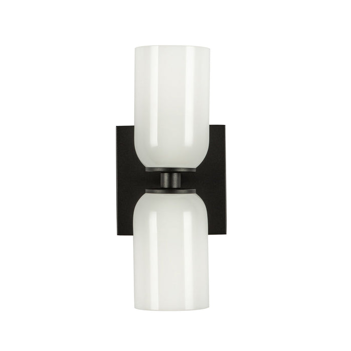 Kuzco Lighting - WS57712-BK/GO - Two Light Wall Sconce - Nola - Black/Glossy Opal Glass