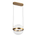 Kuzco Lighting - PD75912-BG/LG-3CCT - LED Pendant - Pisces - Brushed Gold/Light Guide