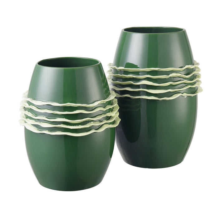 ELK Home - H0017-11935 - Vase - Algae - Dark Green
