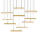 CWI Lighting - 1588P48-10-624 - LED Chandelier - Stagger - Brass