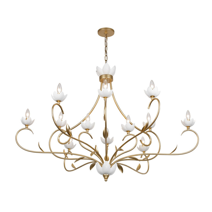 Savoy House - 1-5186-12-59 - 12 Light Chandelier - Muse - French Gold and White Cashmere