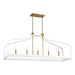 Savoy House - 1-7804-5-142 - Five Light Linear Chandelier - Sheffield - White with Warm Brass Accents
