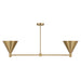 Savoy House - 1-8005-2-127 - Two Light Linear Chandelier - Pharos - Noble Brass