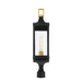 Savoy House - 5-278-144 - One Light Outdoor Post Lantern - Glendale - Matte Black and Weathered Brushed Brass