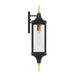 Savoy House - 5-279-144 - One Light Outdoor Wall Lantern - Glendale - Matte Black and Weathered Brushed Brass