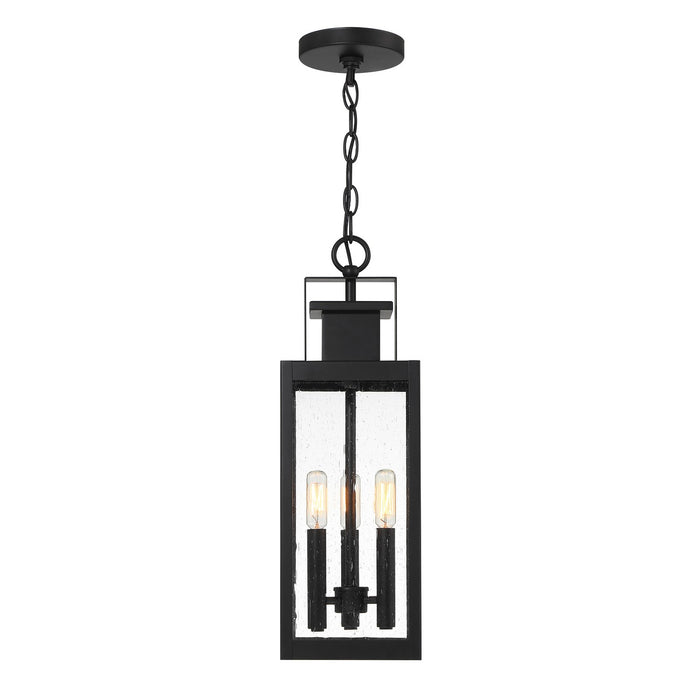 Savoy House - 5-827-BK - Three Light Outdoor Hanging Lantern - Ascott - Matte Black