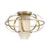 Savoy House - 6-5218-1-322 - One Light Flush Mount - Idlewild - Warm Brass