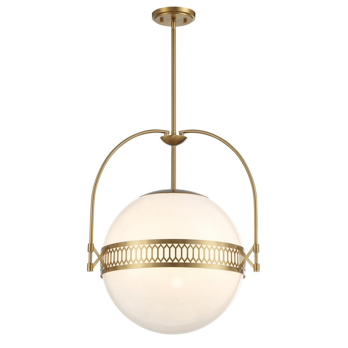 Savoy House - 7-6407-3-322 - Three Light Pendant - Thornhill - Warm Brass