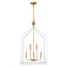 Savoy House - 7-7800-8-142 - Eight Light Pendant - Sheffield - White with Warm Brass Accents