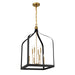 Savoy House - 7-7800-8-143 - Eight Light Pendant - Sheffield - Matte Black with Warm Brass Accents