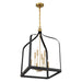 Savoy House - 7-7800-8-143 - Eight Light Pendant - Sheffield - Matte Black with Warm Brass Accents