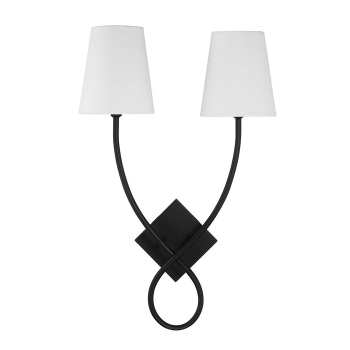 Savoy House - 9-4928-2-89 - Two Light Wall Sconce - Barclay - Matte Black