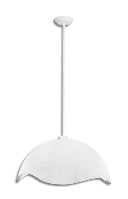George Kovacs - P1915-736 - One Light Pendant - Eclos - Textured White W/Silver Leaf