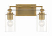 Minka-Lavery - 2642-575 - Two Light Bath Vanity - Binsly - Aged Brass
