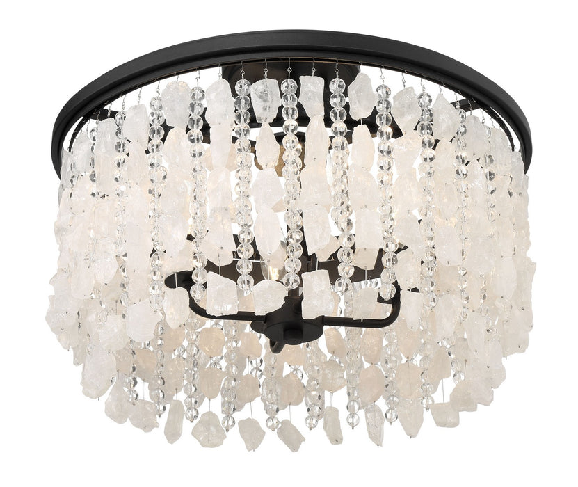 Minka-Lavery - 6703-66 - Four Light Semi Flush Mount - Shimmering Elegance - Sand Coal