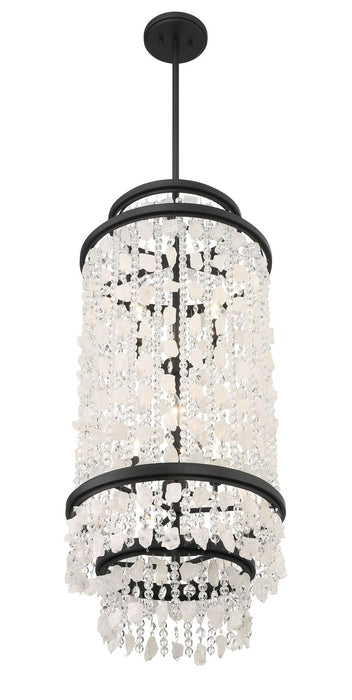 Minka-Lavery - 6704-66 - Six Light Foyer Pendant - Shimmering Elegance - Sand Coal