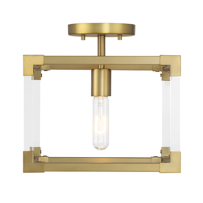 Minka-Lavery - 1455-695 - One Light Semi Flush Mount - Oro District - Soft Brass