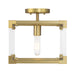 Minka-Lavery - 1455-695 - One Light Semi Flush Mount - Oro District - Soft Brass
