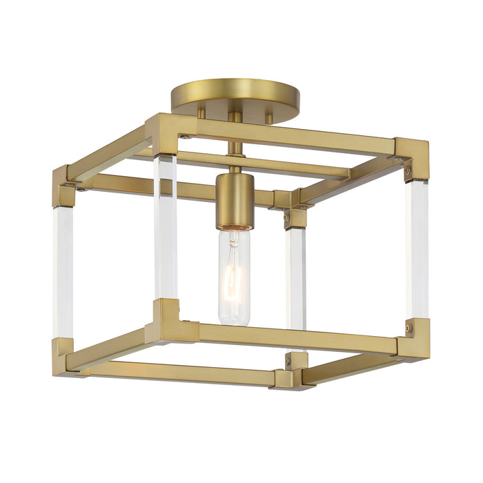 Minka-Lavery - 1455-695 - One Light Semi Flush Mount - Oro District - Soft Brass