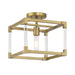 Minka-Lavery - 1455-695 - One Light Semi Flush Mount - Oro District - Soft Brass
