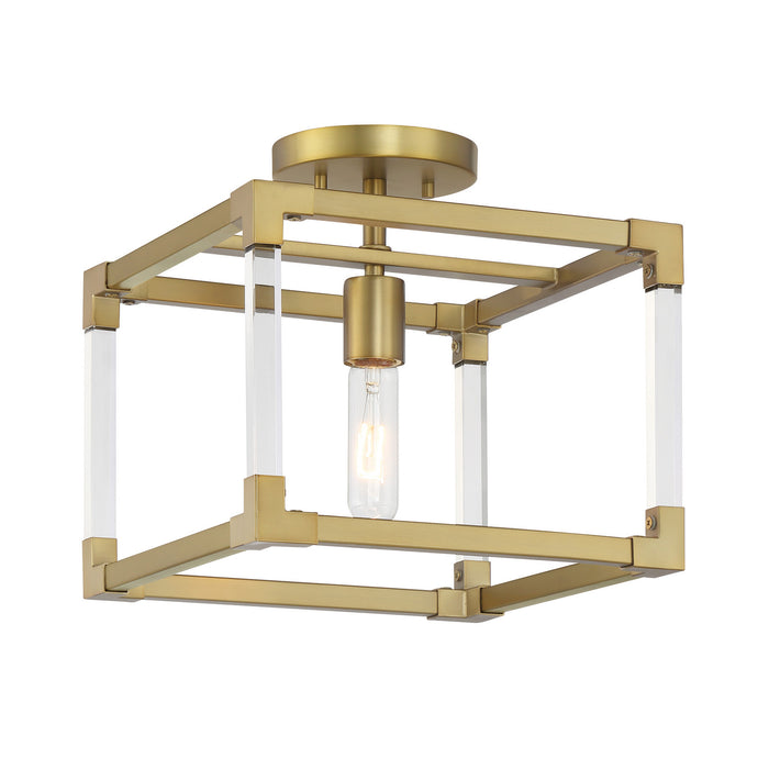 Minka-Lavery - 1455-695 - One Light Semi Flush Mount - Oro District - Soft Brass