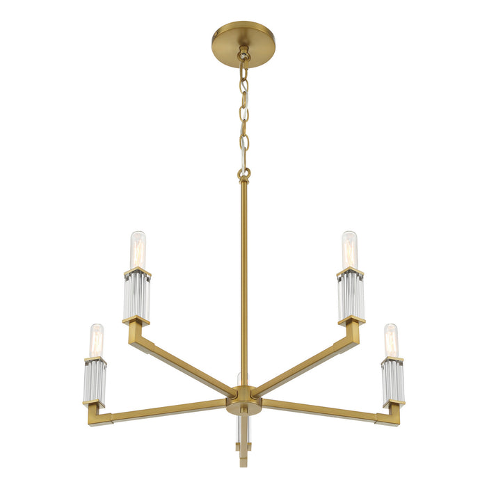 Minka-Lavery - 1457-695 - Five Light Chandelier - Oro District - Soft Brass
