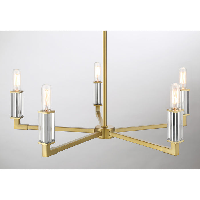 Minka-Lavery - 1457-695 - Five Light Chandelier - Oro District - Soft Brass