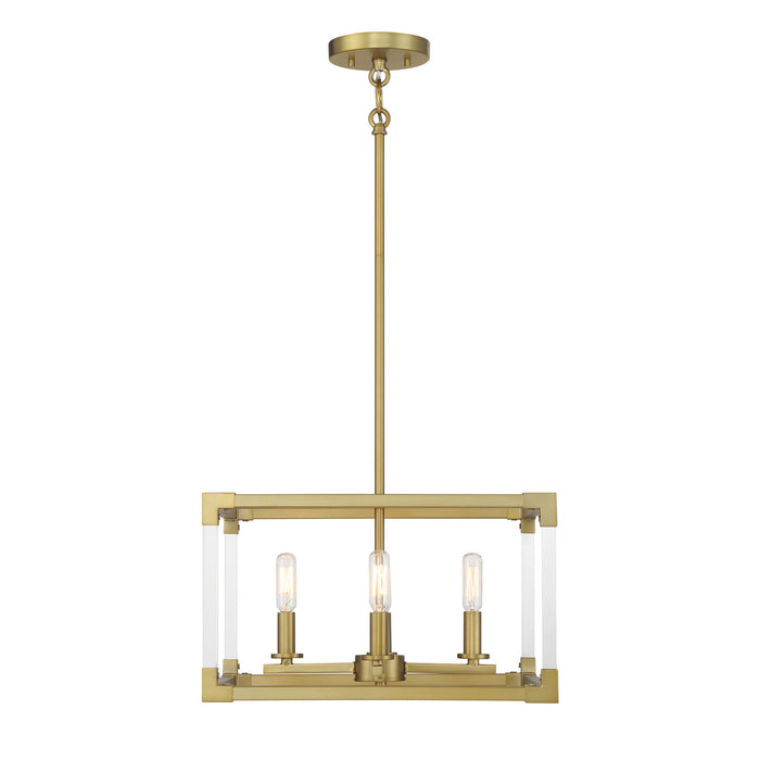 Minka-Lavery - 1458-695 - Four Light Pendant - Oro District - Soft Brass