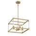 Minka-Lavery - 1458-695 - Four Light Pendant - Oro District - Soft Brass