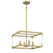 Minka-Lavery - 1458-695 - Four Light Pendant - Oro District - Soft Brass